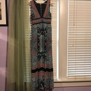 Paisley Plunge Maxi